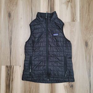 Patagonia Women’s Nano Puff Vest Small Black Full Zip Insulated